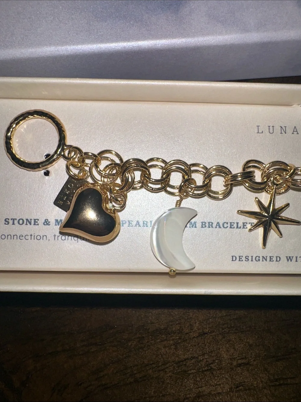 Luna Norte Charm Bracelet with Multi-Stone Charms - Women’s Jewelry Bracelet